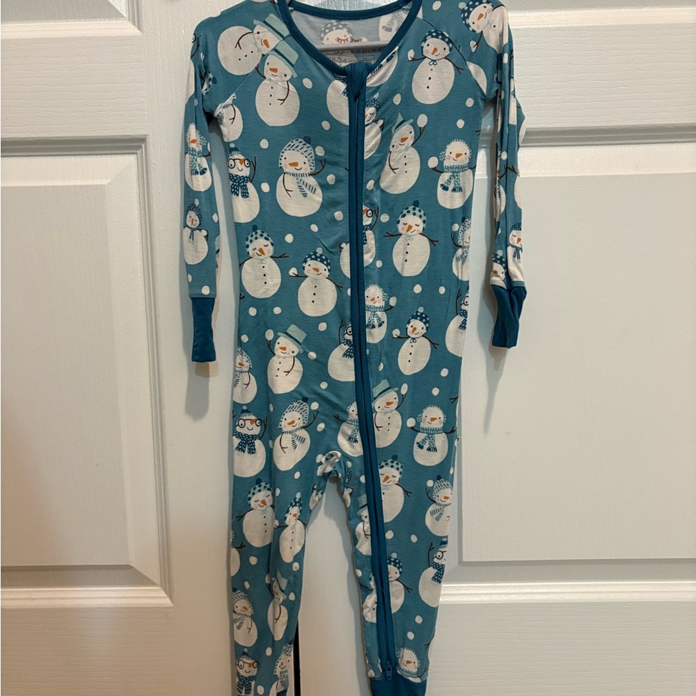 Little Sleepies Snowman Snow Much Fun Print